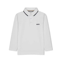 Hugo Boss Baby - Long Sleeve Pique Polo, White Image 1