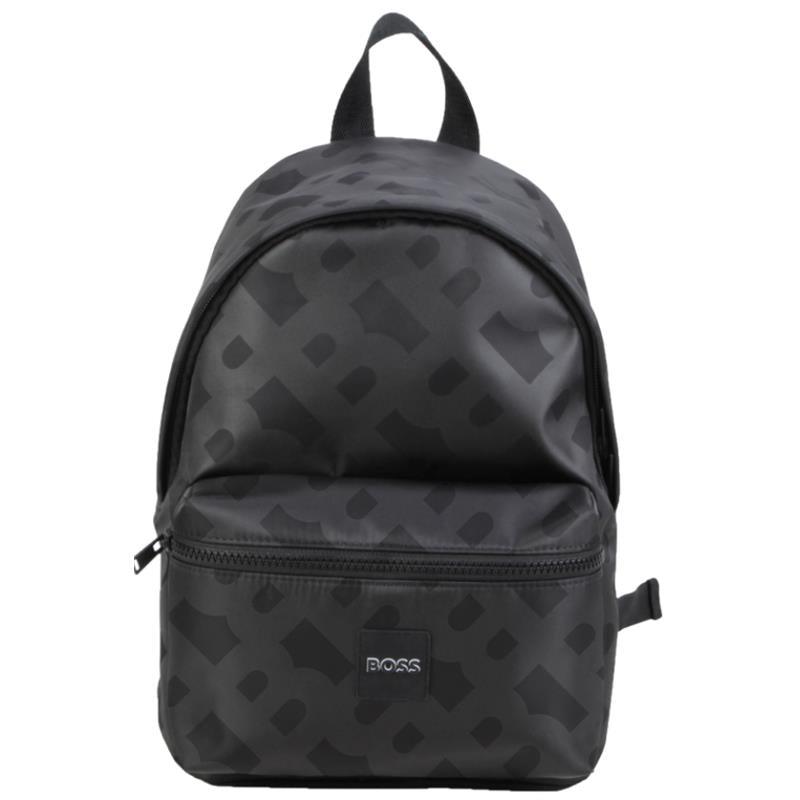 Hugo Boss Baby - Printed Zip-up Backpack Black Image 2