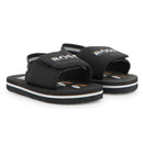 Hugo Boss Baby - Sandals With Hook And Loop Closure And Elastic Ankle Strap, Black Image 1