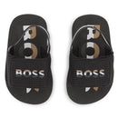 Hugo Boss Baby - Sandals With Hook And Loop Closure And Elastic Ankle Strap, Black Image 4