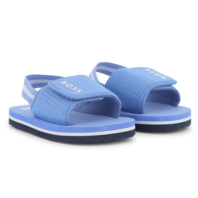 Hugo Boss Baby - Sandals With Hook And Loop Closure And Elastic Ankle Strap Lavender Blue Image 1