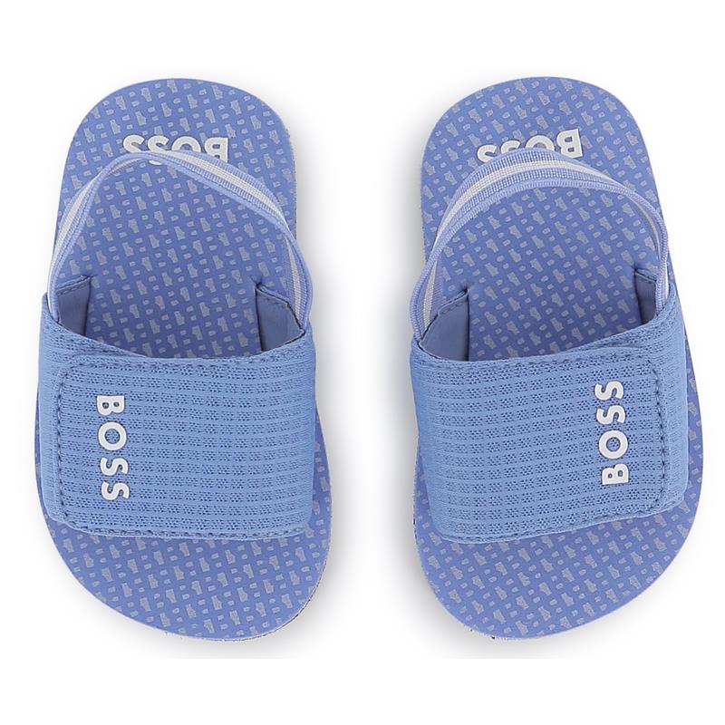 Hugo Boss Baby - Sandals With Hook And Loop Closure And Elastic Ankle Strap Lavender Blue Image 4