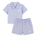 Hugo Boss Baby Shirt And Shorts Set Blue Image 1