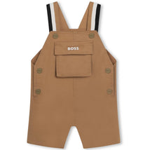 Hugo Boss Baby - Short Dungarees & Shoulder Strap, Beige Image 1