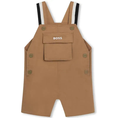Hugo Boss Baby - Short Dungarees & Shoulder Strap, Beige Image 1