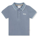 Hugo Boss Baby - Short Sleeve Pique Polo, Blue Image 1