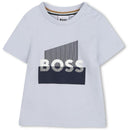 Hugo Boss Baby Short-Sleeved Cotton Jersey T-Shirt, White Image 1
