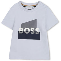 Hugo Boss Baby Short-Sleeved Cotton Jersey T-Shirt, White Image 1