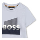 Hugo Boss Baby Short-Sleeved Cotton Jersey T-Shirt, White Image 2