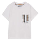 Hugo Boss Baby Short-Sleeved T-Shirt In Cotton, White Image 1