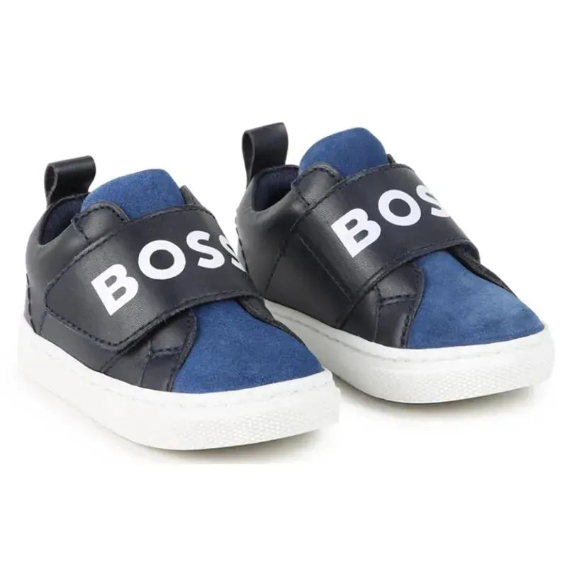 HUGO BOSS - Elasticated Trainers -  Navy main image 1