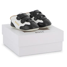 Hugo Boss Baby - Soft Slippers In Sheep Leather Black Image 1