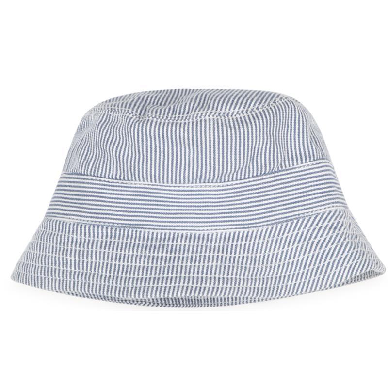 Hugo Boss Baby - Striped Cotton Ensemble Set All In One & Hat, Blue Image 3