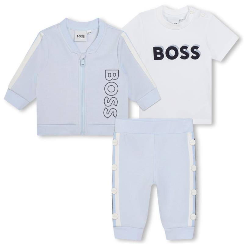 Hugo Boss Baby - Tracksuit & Tee Set Boy, Light Blue And White Image 1