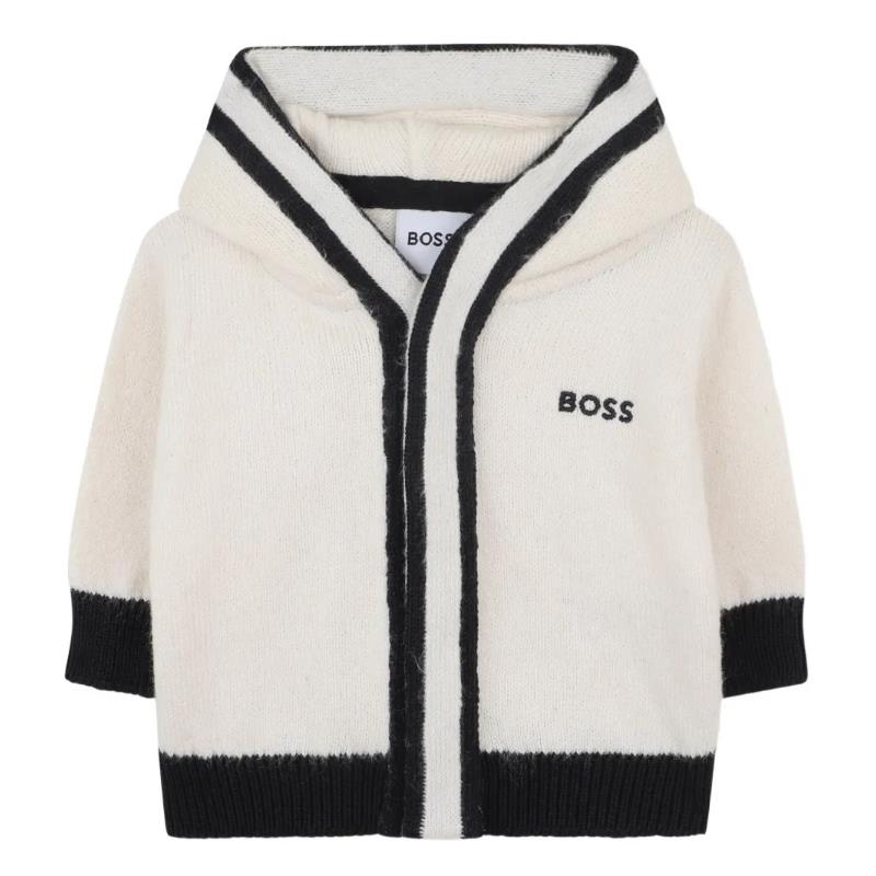 Hugo Boss Baby - Unisex Hooded Cardigan & Pants Set, Off White Image 3