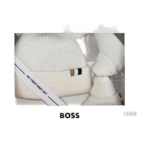 Hugo Boss Baby - Unisex Pull On Hat+Slippers, Off White  Image 2