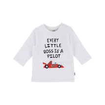 Hugo Boss Every Little Boss Is A Pilot Long Sleeve Shirt, White Image 1