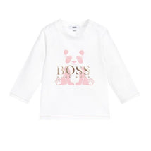 Hugo Boss - Long Sleeve T-Shirt Panda Graphic Logo, White Image 1