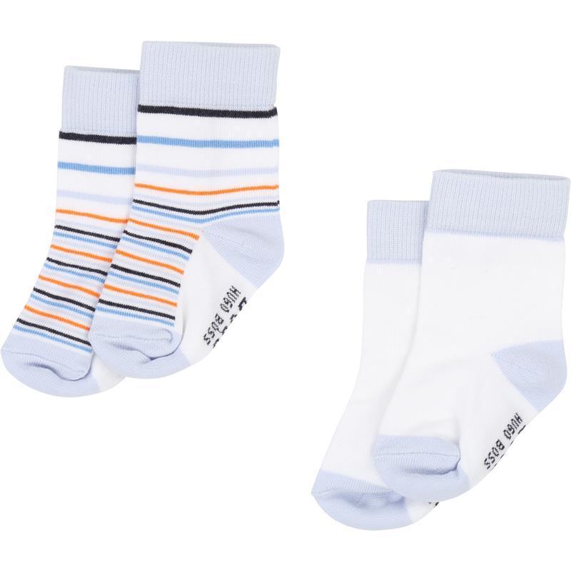 Hugo Boss - Newborn 2 Pairs Of Socks, Ciel Blanc Image 2