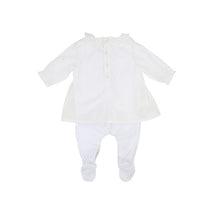 Hugo Boss Newborn Girl Overalls With Percale Top, Blanc Image 2
