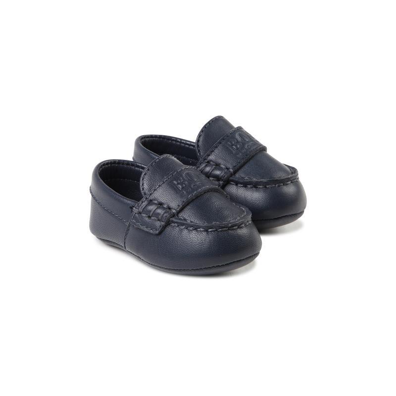 Hugo Boss - Newborn Leather Loafers, Bleu Cargo Image 1