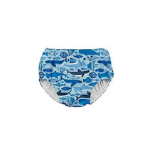 I-Play Snap Reusable Absorbent Swimsuit Diaper, Blue Undersea Image 1