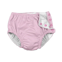 i play Snap Reusable Absorbent Swimsuit Diaper, Light Pink Pinstripe Image 1