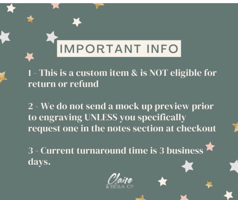 Custom Birth Announcement Stat Disc - Claire Elise Serif