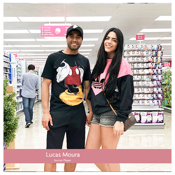 Lucas Moura and his Pregnant wife shopping for their baby at Macrobaby