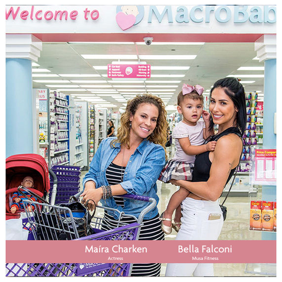 Maíra Charken e Bella Falconi na MacroBaby na MacroBaby