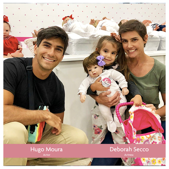 Deborah Secco, Hugo Moura & Maria Adopting a Reborn Doll at the MacroBaby Dolls Maternity in Orlando