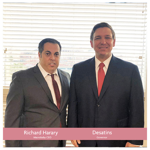 Richard Harary MacroBaby's CEO and Florida Governor Ron Desatins