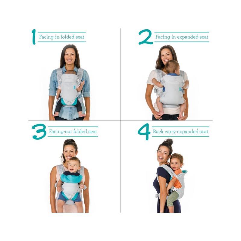 Infantino - Flip 4-In-1 Light & Airy Convertible Carrier, Teal Image 4