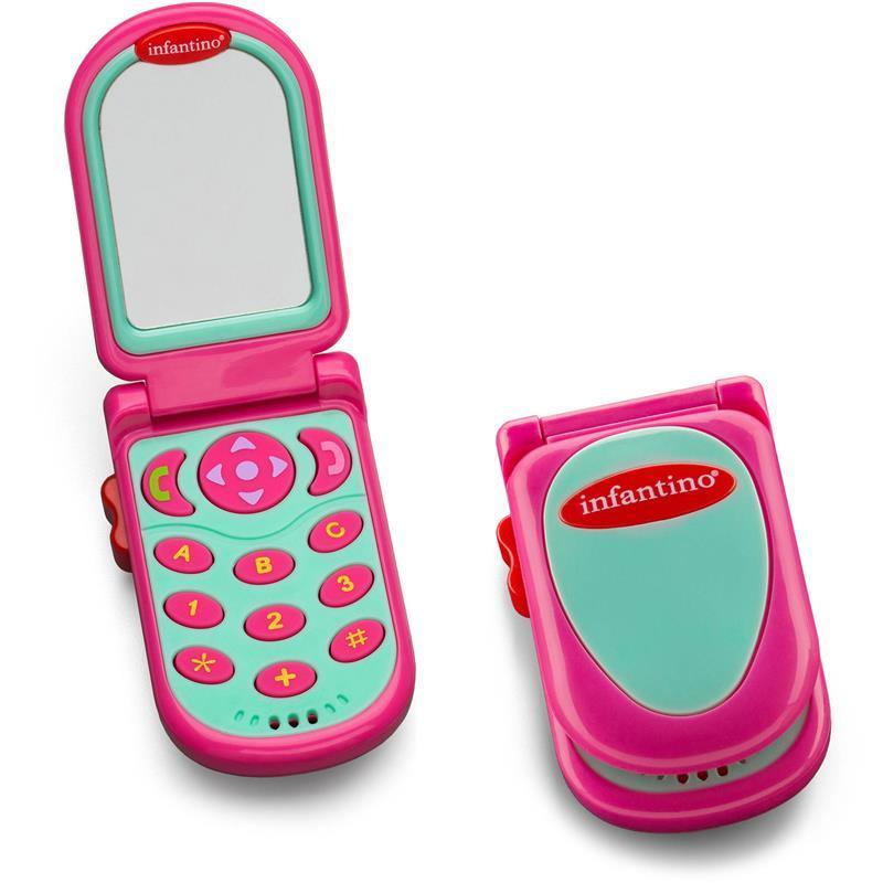 Infantino Flip & Peek Fun Phone, Pink Image 1