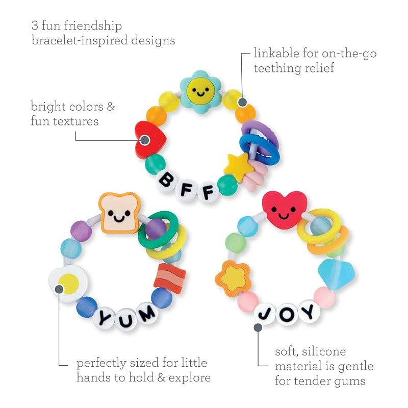 Infantino Friendship Teethers 3-Pack - Yum, BFF & Joy Image 5