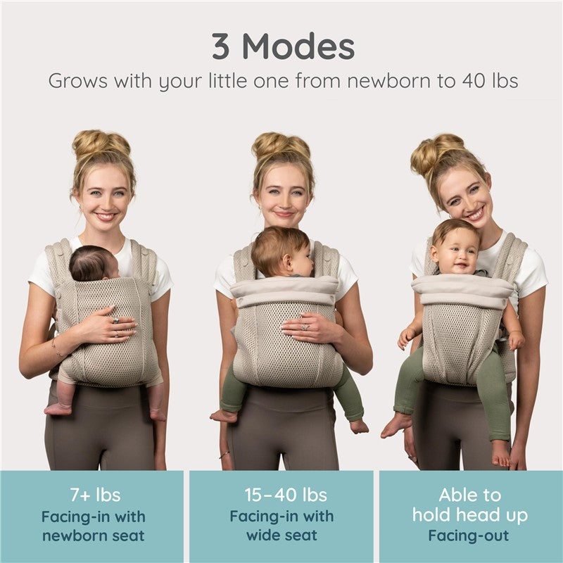 Infantino Honey Blossom Airy Baby Carrier - Moon Beam Image 2