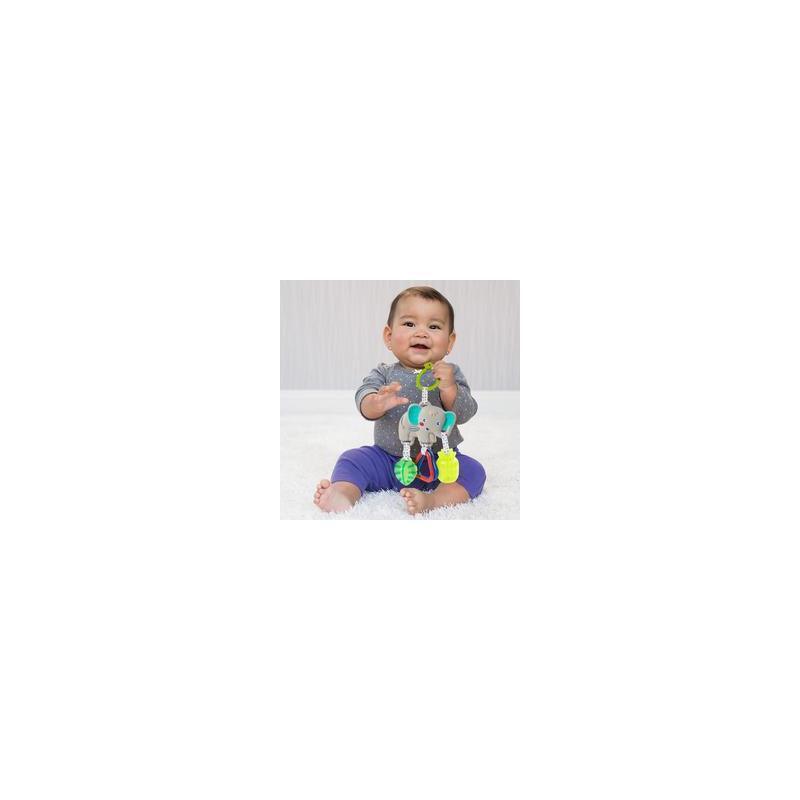 Infantino - Jingle Charms Rattle - Elephant Gray - Baby Toy Image 3