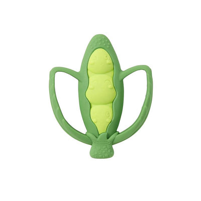 Infantino - Lil' Nibbles Textured Silicone Teether, Peas Image 1