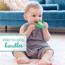 Infantino - Lil' Nibbles Textured Silicone Teether, Peas Image 2