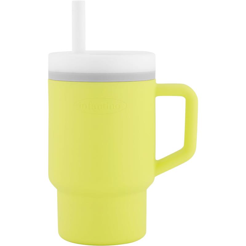 Infantino - My 1St Tumbler - Soft Silicone 9 Oz, Citrus Image 1