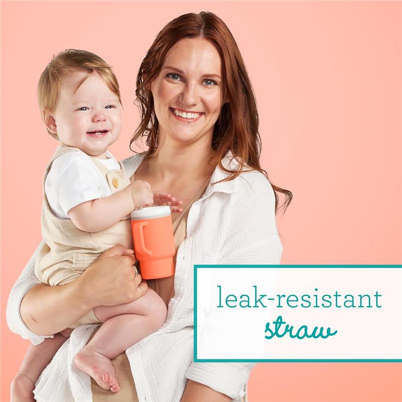 Infantino - My 1St Tumbler - Soft Silicone 9 Oz, Creamsicle Image 3