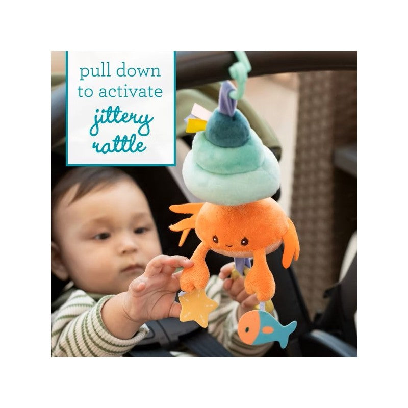 Infantino Pull & Shake Jittery Pal - Cricket the Crab Image 4