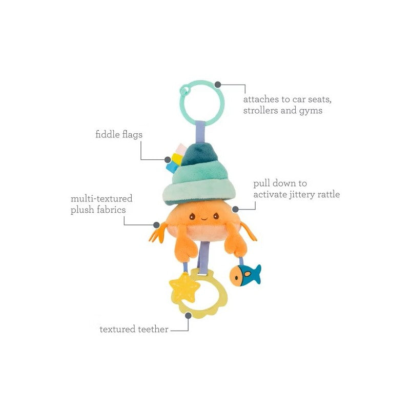 Infantino Pull & Shake Jittery Pal - Cricket the Crab Image 5