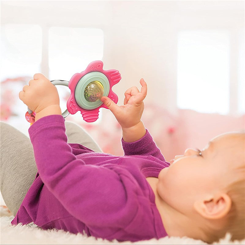 Infantino - Spin & Teethe Gummy Flower Rattle Image 4