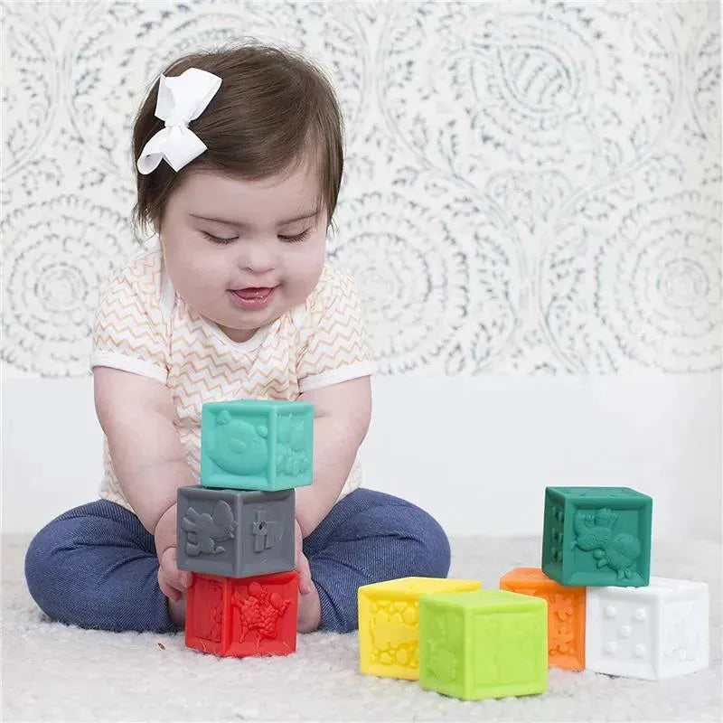 Infantino Squeeze & Stack Block Set, Multicolor Image 2