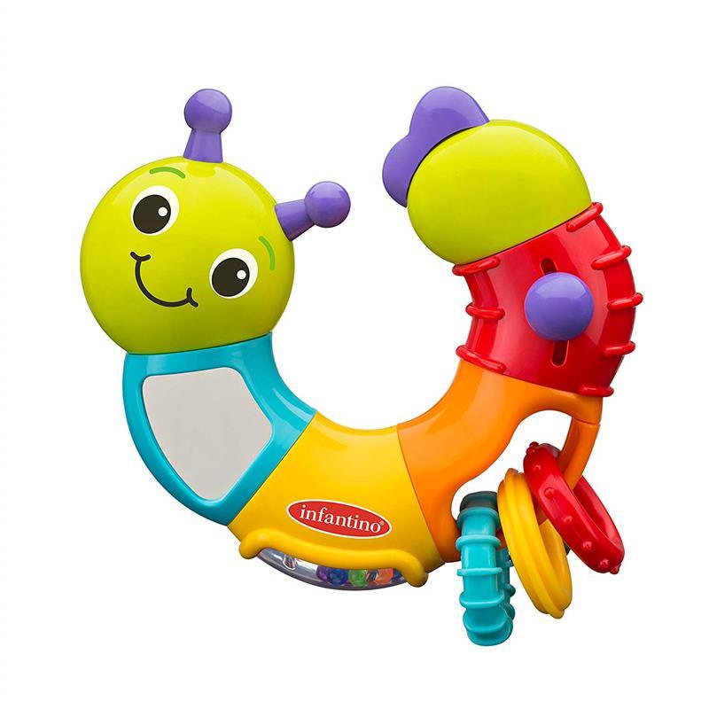 Infantino Topsy Turvy Twist and Play Caterpillar Rattle, Multicolor Image 1