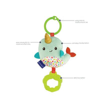 Infantino - Wee Wild Ones Chime & Go Tag Along Pal, Narwhal Image 2