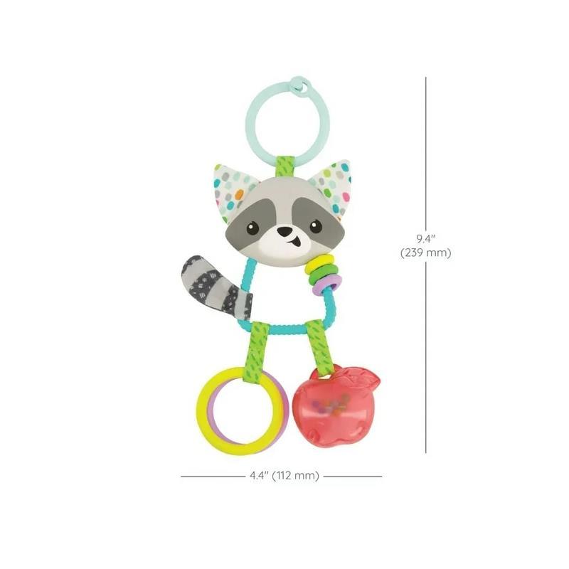 Infantino - Wee Wild Ones Jingle Charms Rattle, Raccoon Image 6