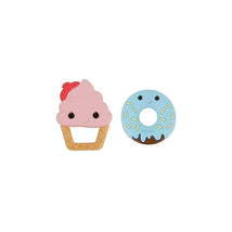 Infantino - Wee Wild Ones - Sweet Tooth Silicone Teethers, Ice Cream/Donut Image 1