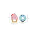Infantino - Wee Wild Ones - Sweet Tooth Silicone Teethers, Ice Cream/Donut Image 4